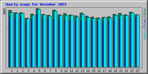 Hourly usage for December 2023