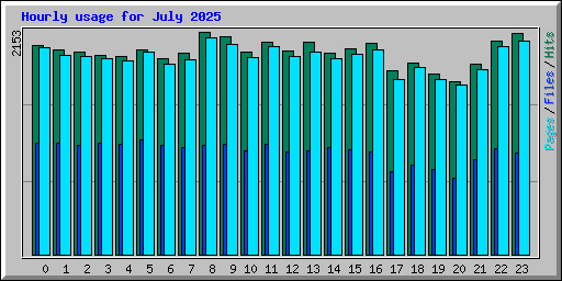 Hourly usage for July 2025